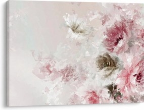 Obraz - Malowanie różowych kwiatów (70x50 cm)