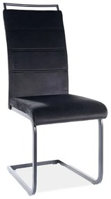 KRZESŁO H441 VELVET CZARNY STELAŻ/CZARNY TAP. 117 SIGNAL