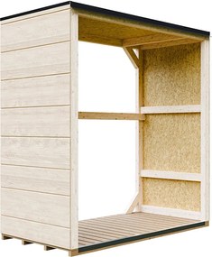 Zewnętrzny schowek na drewno opałowe - 1,14 m² - 75 x 153 x H159 cm - M980-1