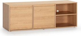 Kolumna RTV Tori 2 drzwi 2 otwory, kolor dębowy, 130 cm.