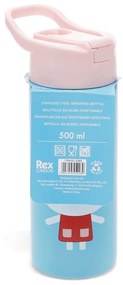 Jasnoniebieska butelka dla dzieci ze stali nierdzewnej 500 ml Lottie &amp; Friends – Rex London
