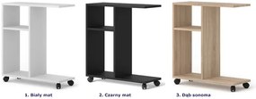 Czarny mobilny stolik pomocniczy - Trevor 3X