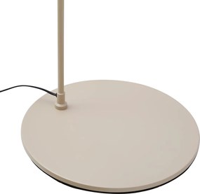 Lampa podłogowa w stylu retro beżowa z białym wnętrzem - Triangolo