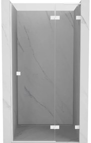 Mexen Lunar L drzwi prysznicowe uchylne prawe 70 cm, transparent, białe - 834L-070-000-20-00-P