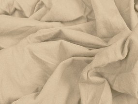 PrzytulneMieszkanie.pl Prześcieradło Jersey BASIC kremowe 90 x 200 cm