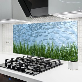 Panel Szklany Świeżość Trawy Nad Brzegiem