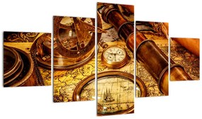 Obraz - Historyczne narzędzia marynarzy (125x70 cm)