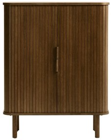 Brązowa szafka w dekorze dębu z drzwiami przesuwnymi 113x90 cm Cavo – Unique Furniture