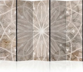 Parawan pokojowy 5-częściowy 225x172 Jednostronny dekoracyjny industrialny zen Szary Mandala Betonowa