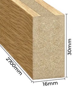 Lamele ścienne 15 szt. dąb fornir F8-B95