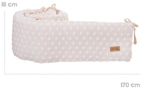 Beżowy ochraniacz do łóżeczka z mieszanki bawełny 170 cm Frosty Almond – Roba