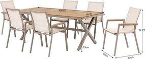 Doppler Zestaw MERAN - 7-częściowy zestaw jadalniany ogrodowy