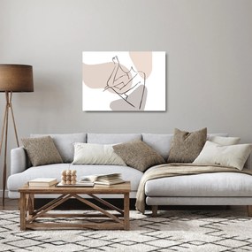 Obraz na szkle - Kobieta linia sztuki ciała N⁰1 (70x50 cm)
