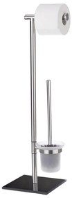 WENKO 20391100 - Szczotka do WC LIMA 23,5x69 cm stal nierdzewna/satynowa/czarna