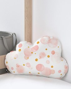 Poduszka Soft Cloud kolor różowy tkanina wzorzysta