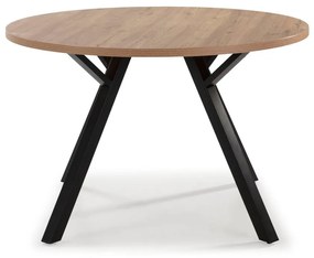 Okrągły stół w dekorze dębu ø 120 cm Beni – Marckeric