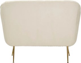 Kremowa aksamitna sofa 130 cm Budapest – Mauro Ferretti