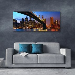 Obraz na płótnie Miejski Most nad Rzeką