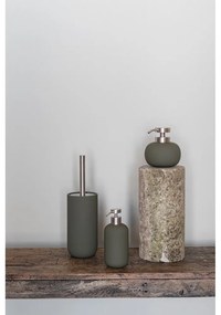 Ciemnozielona szczotka do WC ceramiczna Lotus Play – Mette Ditmer Denmark