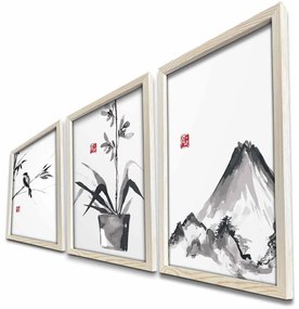 Obrazy zestaw 3 szt. 38x53 cm – Wallity