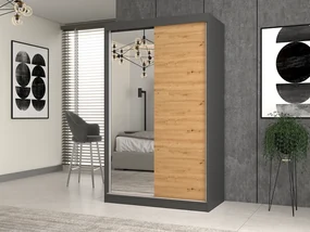 Szafa z lustrem, przesuwna Iga 120 A/B ANTRACYT ARTISAN