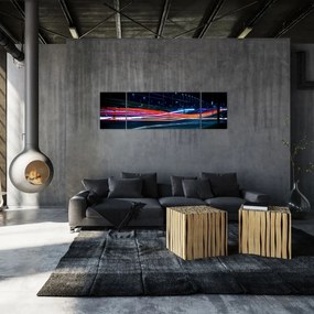 Obraz miasto nocą (170x50 cm)