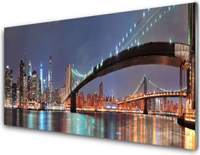 Szkło do Kuchni na Ścianę Most Nad Miejską Rzeką