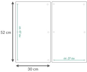 Szklane płyty ochronne MARBLE WHITE na kuchenkę – 2 sztuki, ZELLER