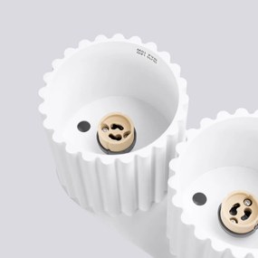 Plafon dwupunktowy AURA 2 biały GU10 ryflowany SOLLUX  LIGHTING