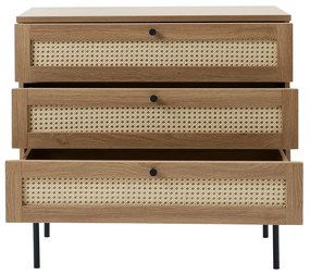 Niska komoda w dekorze dębu w naturalnym kolorze 80x75 cm Pensacola – Unique Furniture