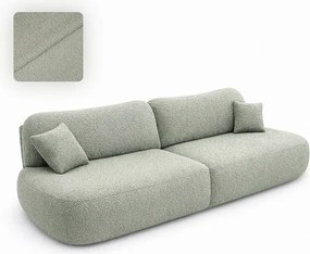 Sofa AVERIO Rozkładana Dwuosobowa Szara Boucle Nowoczesna