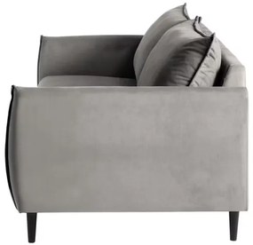 Szara aksamitna sofa 203 cm Juli – Ropez