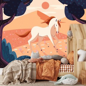 Fototapeta - Koń, grafika (196x136 cm)