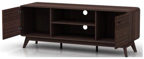 Brązowa szafka pod TV w dekorze orzecha 140x53 cm Caitlin – Støraa