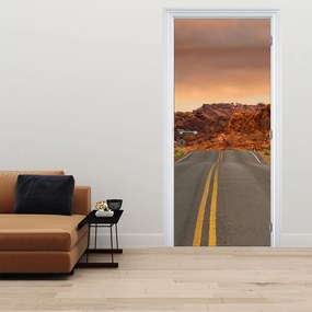 Fototapeta na drzwi - Droga w górach (95x205cm)