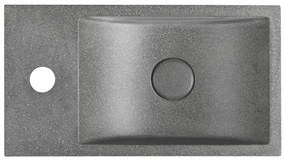 Ciemnoszara betonowa umywalka 40x22 cm Crest – Sapho