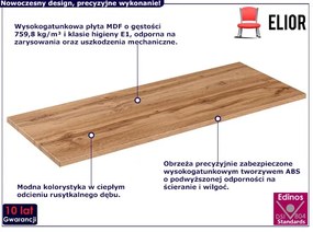 Blat do szafek łazienkowych dąb 120 cm - Edar 5X