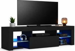 Czarna nowoczesna szafka RTV z LED G3-D64