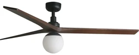 FARO 34276WT-11L - Wentylator sufitowy KLIM L 1xE27/15W/230V drewno/czarny śr. 150 cm WT+pilot