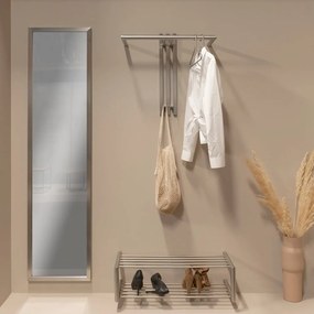 Metalowy wieszak ścienny w kolorze srebra Senza – Spinder Design