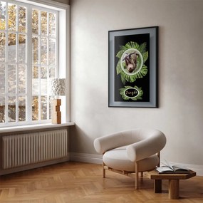 Plakat Leniwiec 60x90 cm z ramą czarną bez marginesu ARTGEIST B