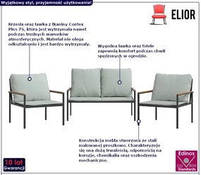 Zestaw wypoczynkowy z poduszkami do ogrodu - Liamis 4X