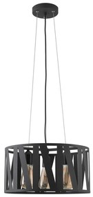 Czarna lampa wisząca z metalowym kloszem ø 39,5 cm Melody – GTV