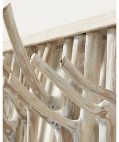 Wieszaki ścienne z litego drewna tekowego w naturalnym kolorze zestaw 3 szt. 60 cm Muntfre – Kave Home