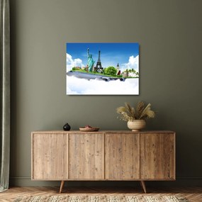 Obraz na szkle - Podróż dookoła świata (70x50 cm)