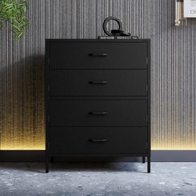 Komoda szafka metalowa czarna  Modern CARLA 800 x 1015 x 400 mm