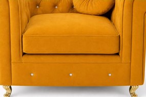 Elegancki fotel Prima pikowany chesterfield