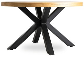 Stolik Kawowy LINCOLN 80 cm Dąb Złoty/Czarny Loft
