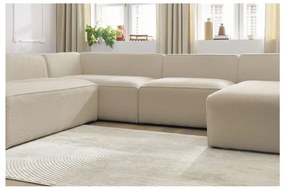 Beżowy narożnik modułowy z materiału bouclé (lewostronny/w kształcie litery U) Megeve – Bobochic Paris
