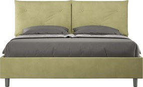 Łóżko bez stelaża tapicerowane 160x210 microfibra Zielony Appia